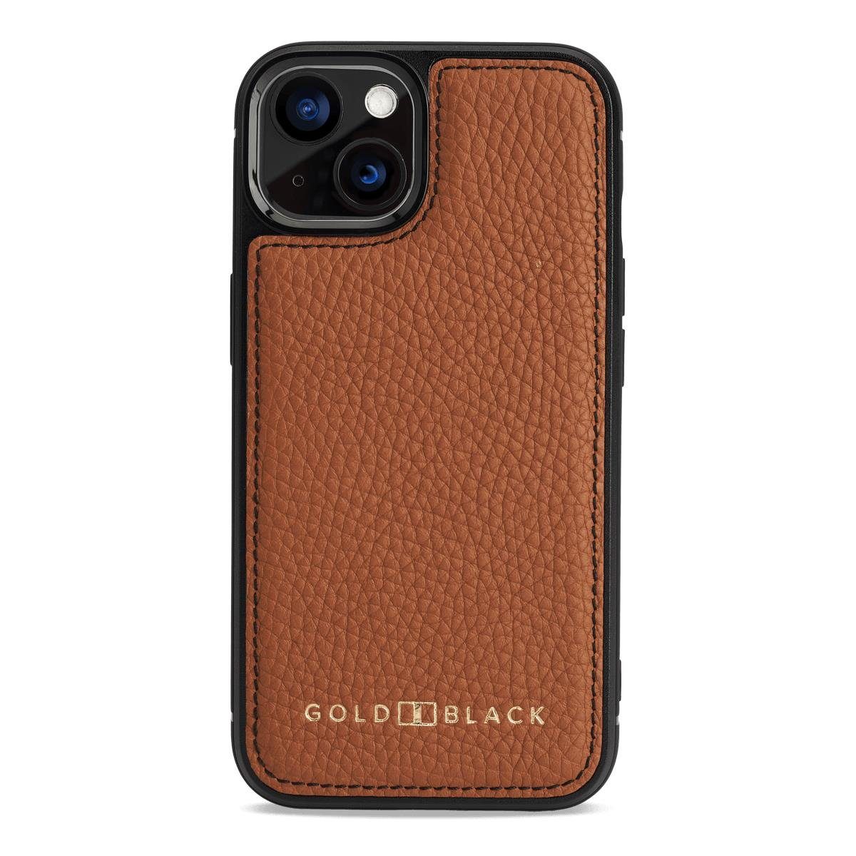 GOLDBLACK Handyhülle iPhone 13 MagSafe Leder Case Nappa braun 15,49 cm (6,10 Zoll)