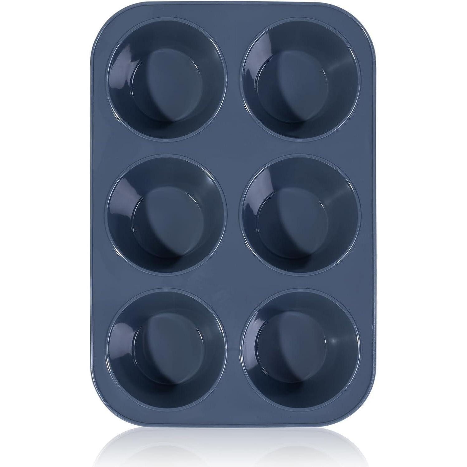 LuxusKollektion Muffinform Große Muffinform aus Silikon für 6 Muffins Antihaftbeschichtet 27,8 x
