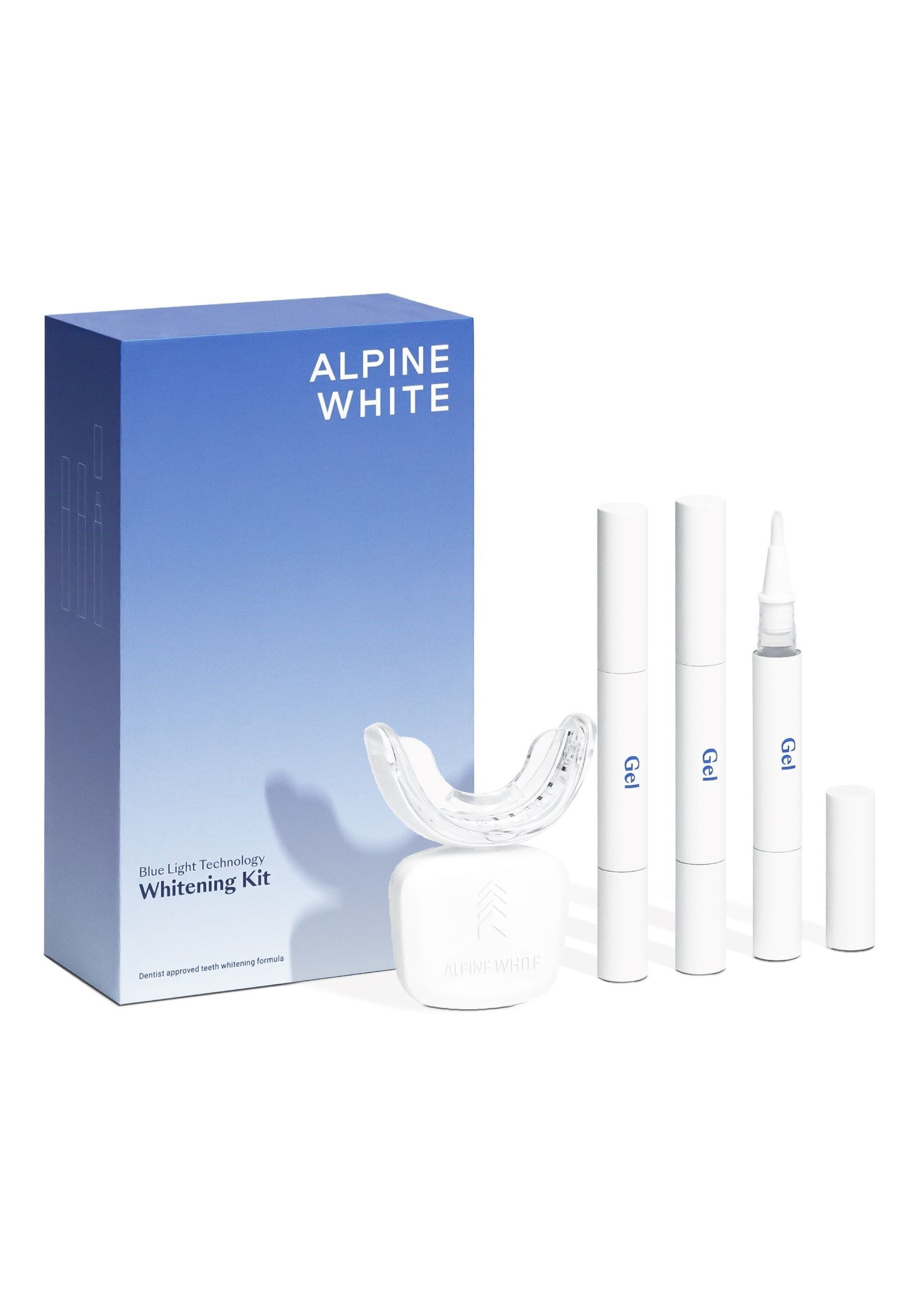 ALPINE WHITE Zahnbleaching-Kit Whitening Kit, mit Blue Light-Technologie