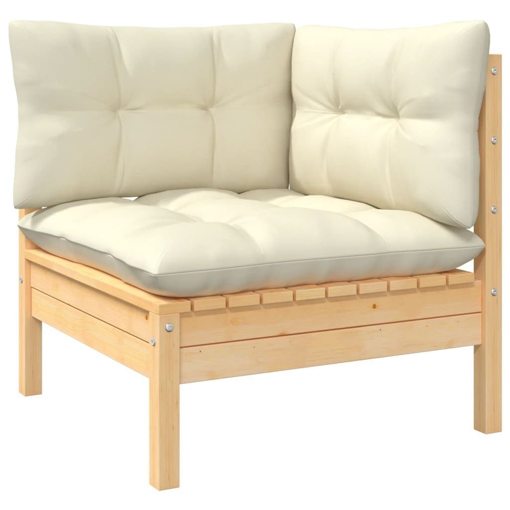 vidaXL Gartenlounge-Set 4-tlg. Garten-Lounge-Set mit Creme günstig online kaufen