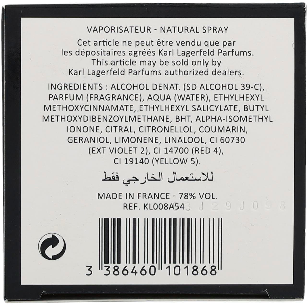 KARL LAGERFELD Eau de Parfum Fleur de Murier, Fruchtig-holziger Damenduft mit Orange, Veilchen, Vanille und Moschus.