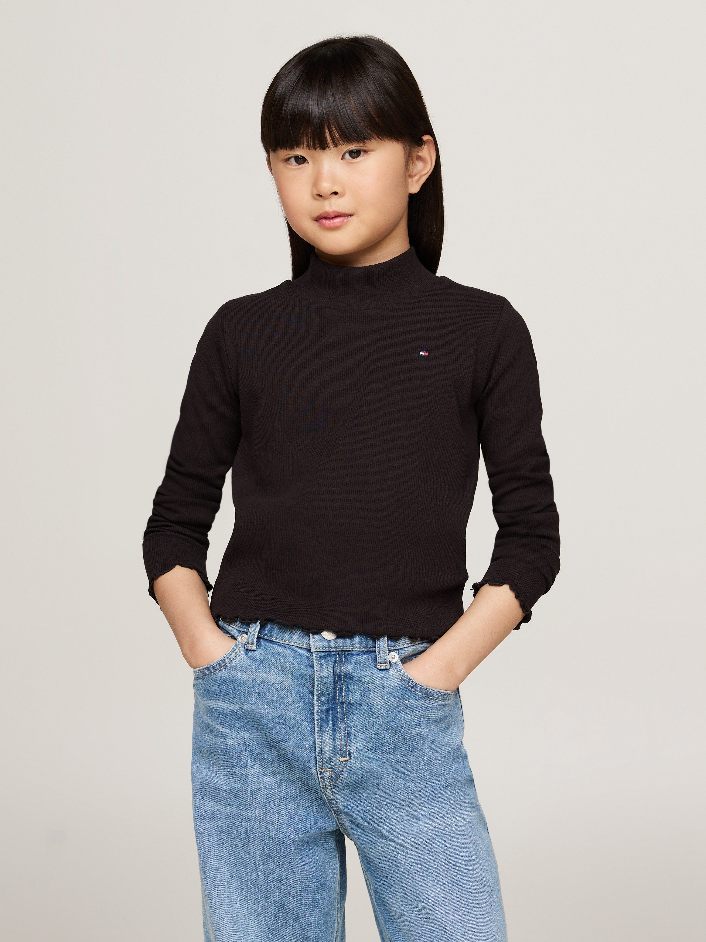 Tommy Hilfiger Langarmshirt MOCK NECK RIB günstig online kaufen