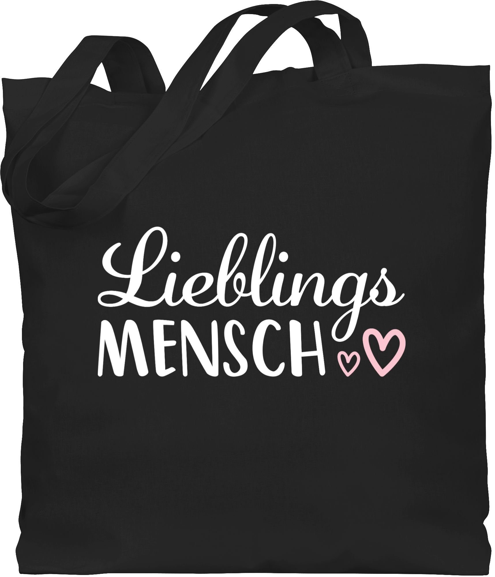 Shirtracer Umhängetasche Lieblingsmensch Schriftzug, Valentinstag Partner Liebe