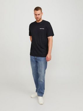 Jack & Jones T-Shirt Basic T-Shirt Plus Size Rundhals JORVESTERBRO 6606 in Schwarz