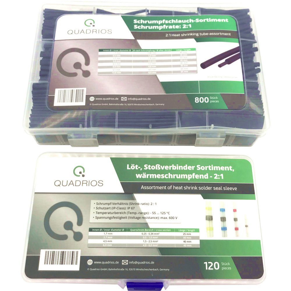 Quadrios Stoßverbinder Quadrios 0.25 2107C406 mm² Vollisoliert Stoßverbinder mm² 6 2107C406 Schwarz