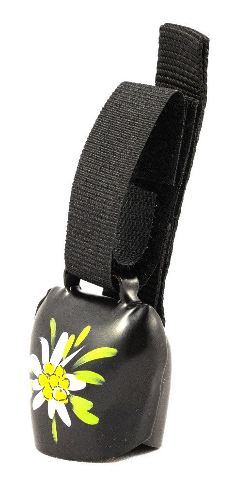 swisstrailbell Fahrradklingel DEEP BLACK mit Edelweiß, Trailbell, Bearbell