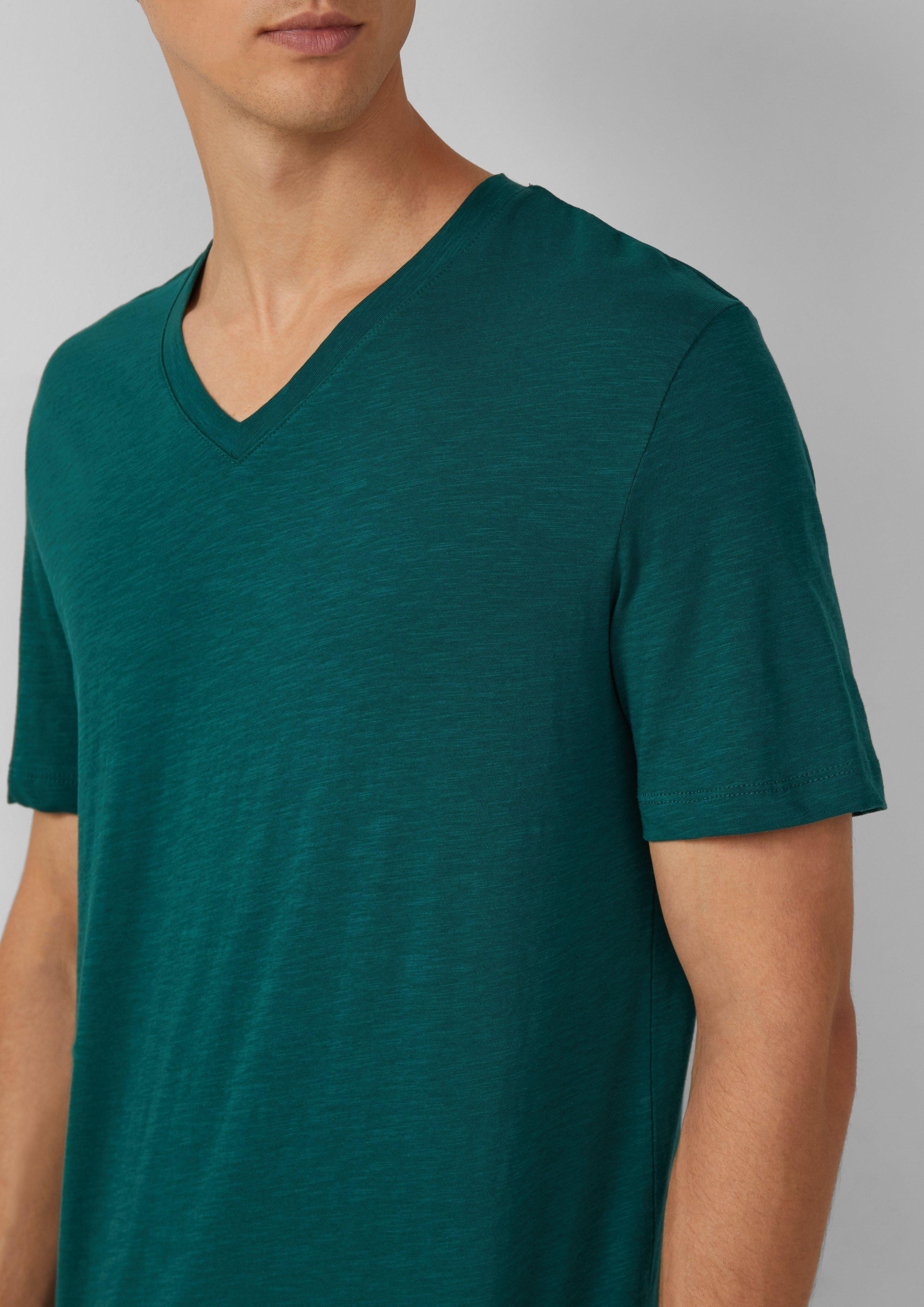s.Oliver Kurzarmshirt T-Shirt aus Baumwolle mit günstig online kaufen