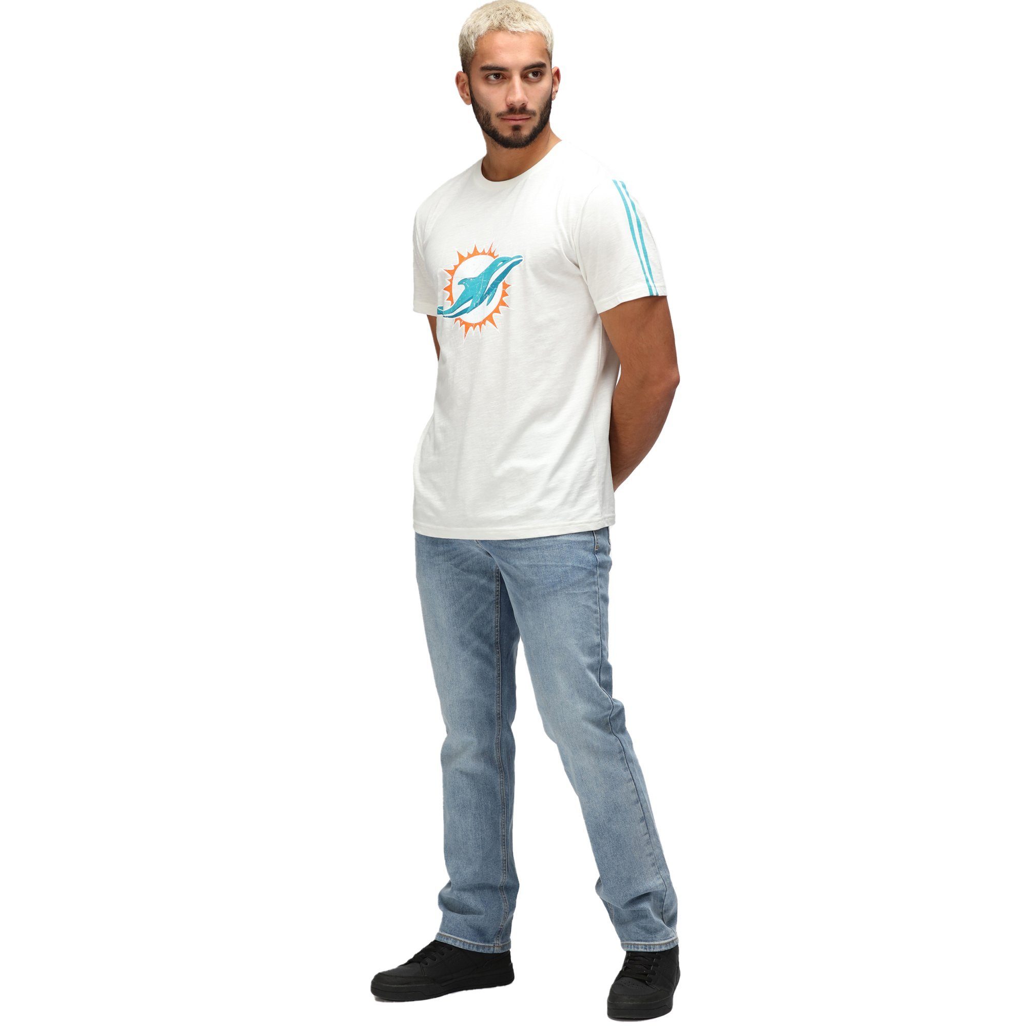 Recovered Print-Shirt Re:Covered NFL ecru Dolphins Miami
