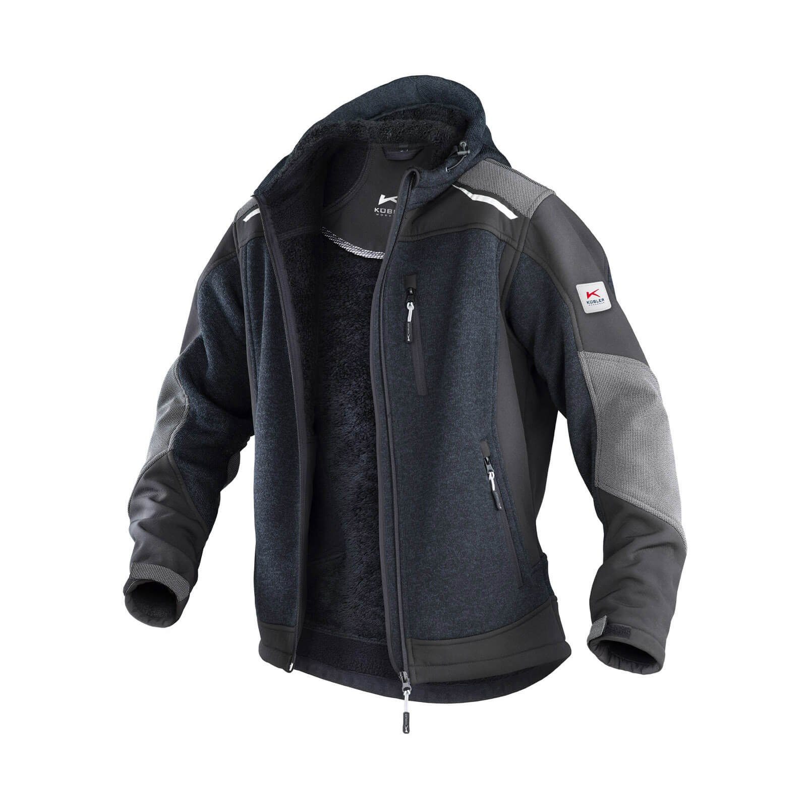 Kübler Strickjacke Kübler Strickjacke dunkelgrau/schwarz günstig online kaufen