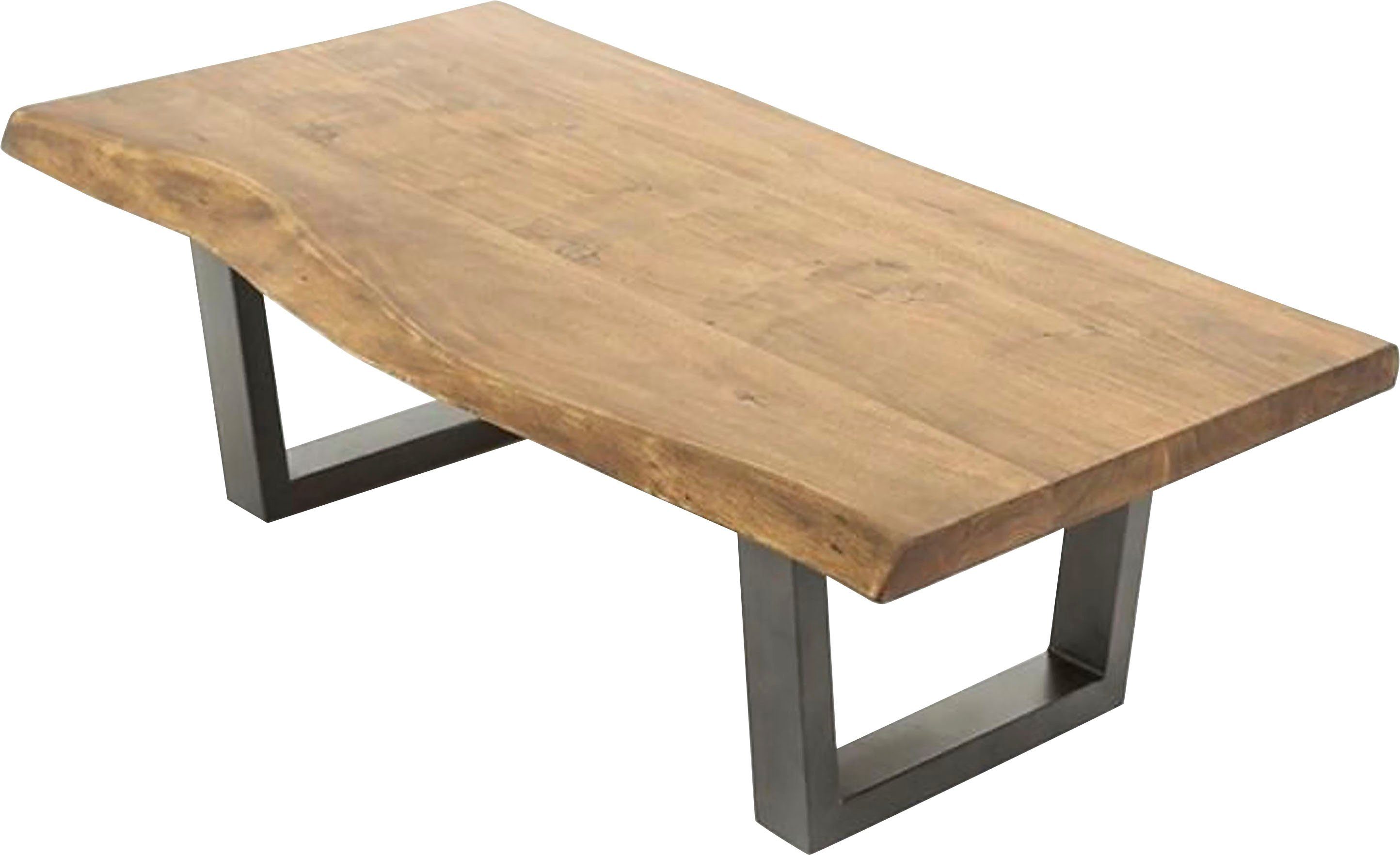 byLIVING Couchtisch Judy, aus Massivholz, mit natürlicher Baumkante, Breite 120 cm