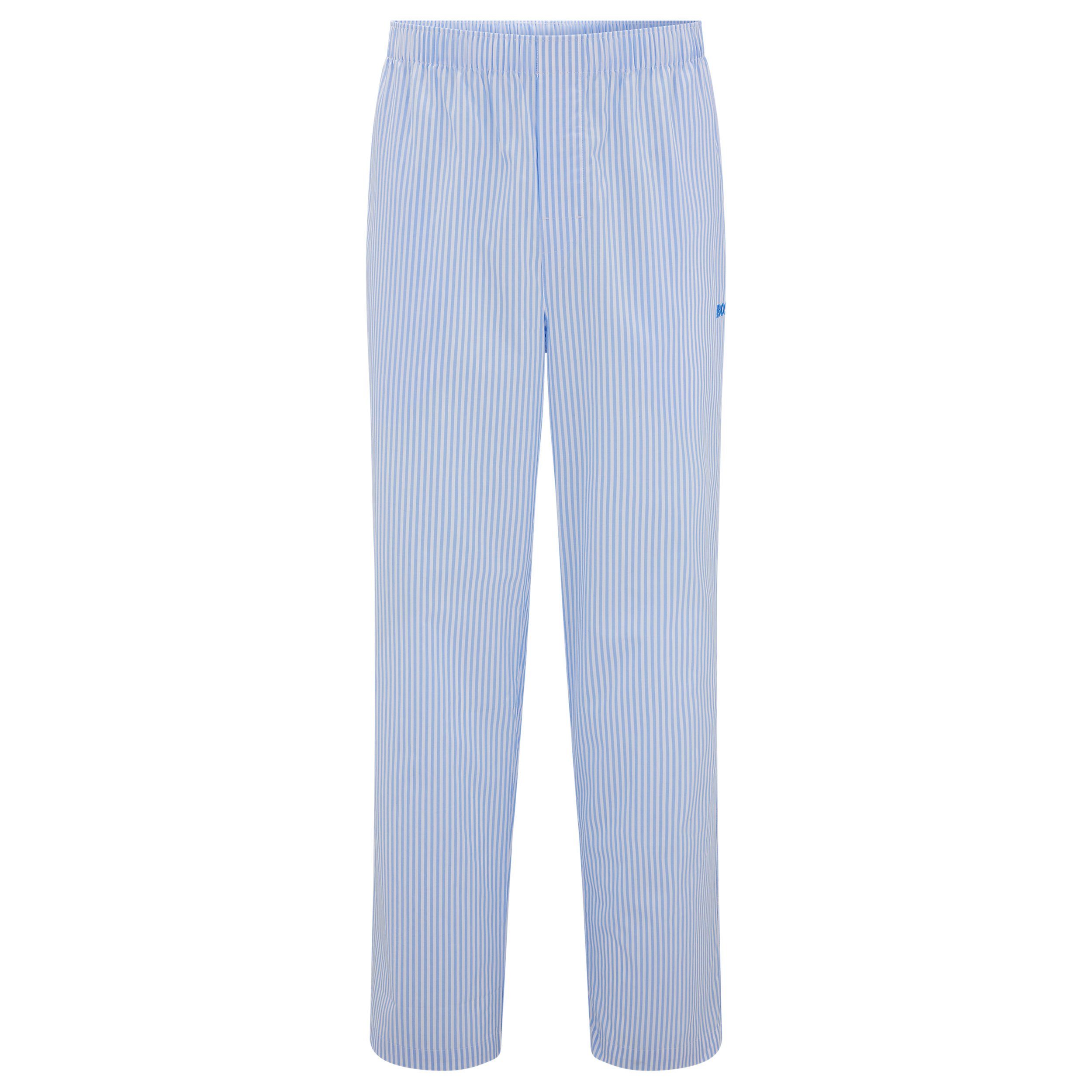 BOSS Pyjamahose Stripe Pants MIX & MATCH (1-tlg) lange Herren Schlafanzughose gewebt gestreift - reine Baumwolle