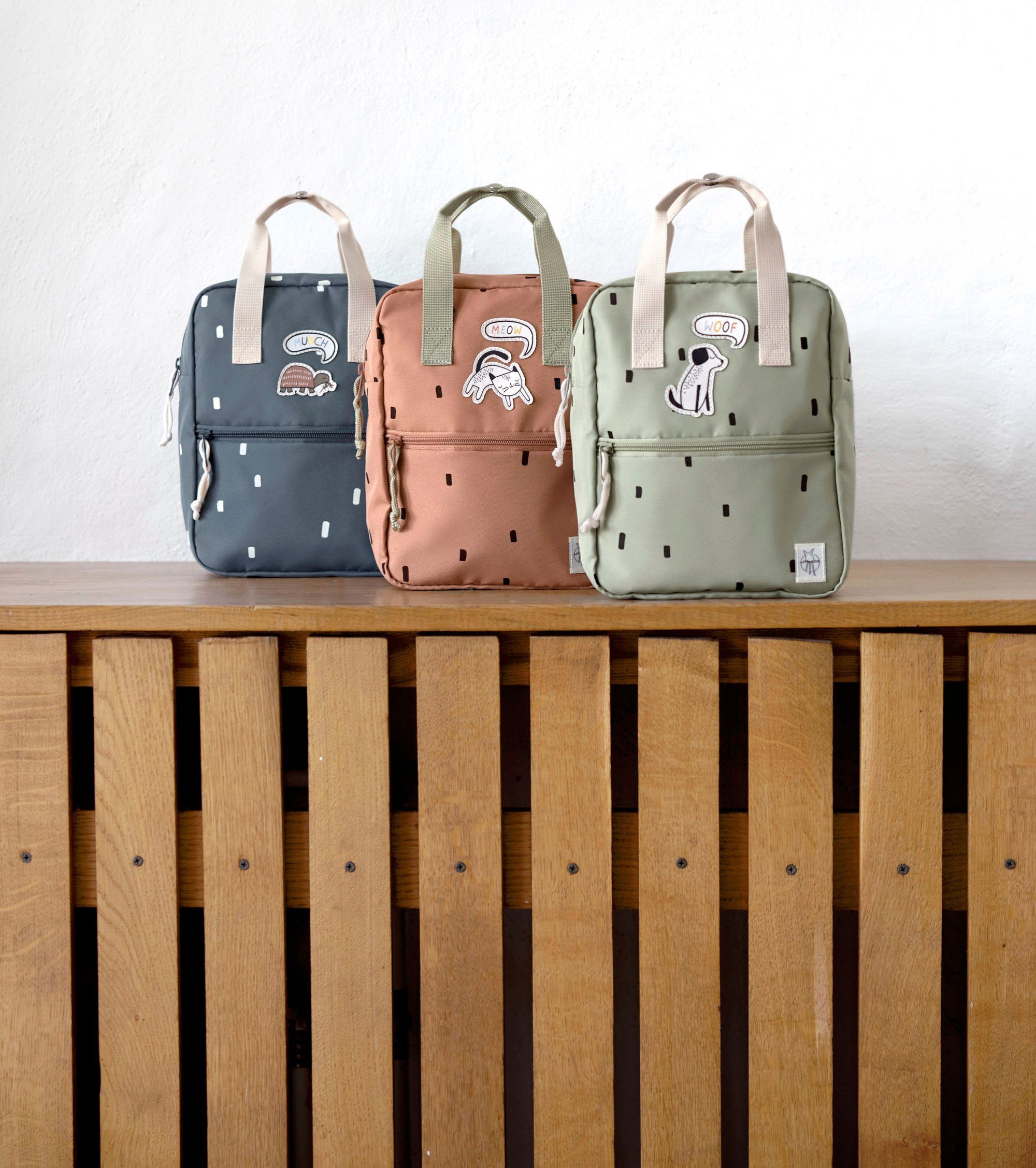 LÄSSIG Kinderrucksack Happy Prints, Mini Square Backpack, Midnight Blue