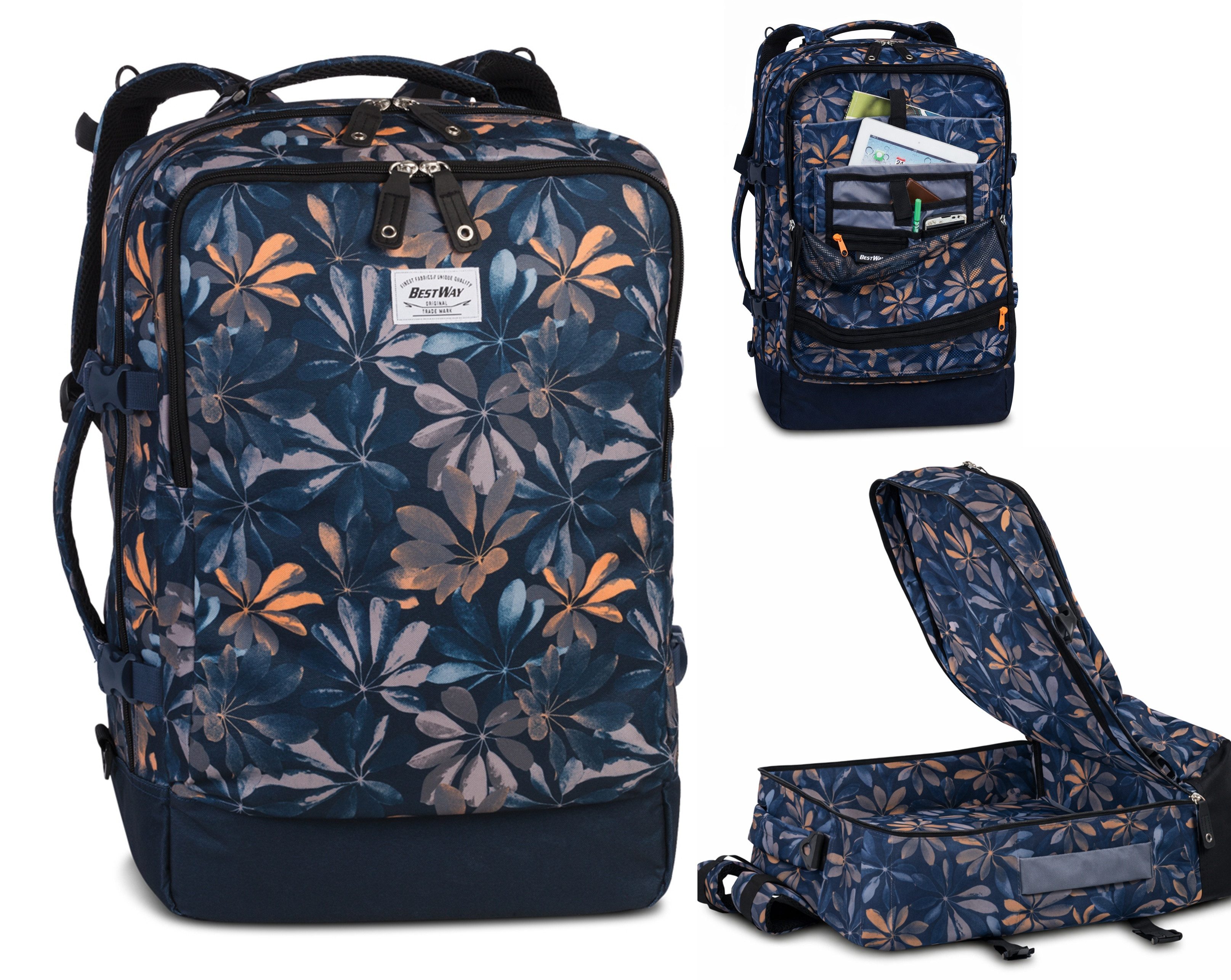 Ebaxx Reiserucksack XXL 40 Liter Reise Hand Bord Gepäck Groß Rucksack