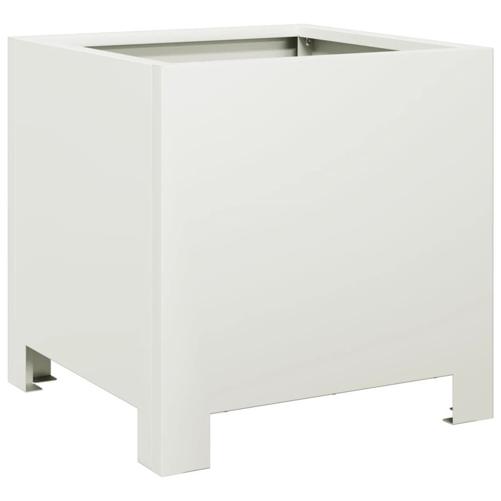 vidaXL Blumentopf Pflanzkübel Weiß 30x30x30 Stahl günstig online kaufen