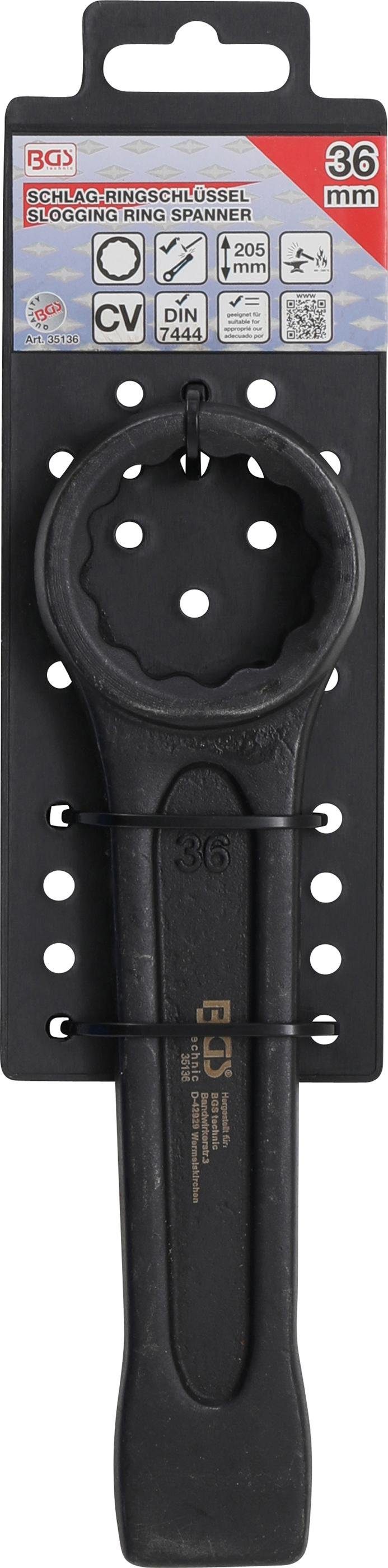 technic Schlag-Ringschlüssel, 36 mm BGS Ringschlüssel SW
