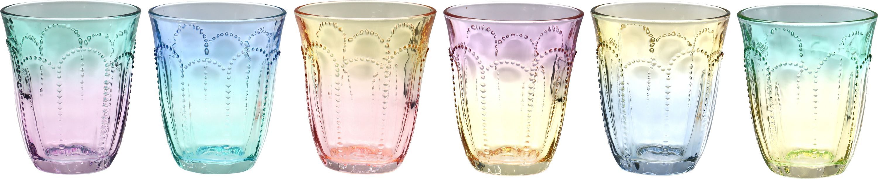 FURNARO Gläser-Set, GLAS, Farbverlauf in sanften Tönen