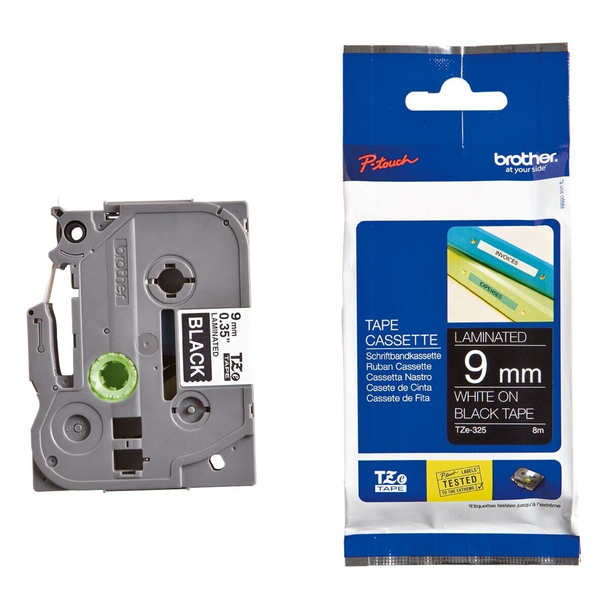 Brother Beschriftungsband TZe, 9 mm x 8 m, 9,00 mm x 8,00 m, laminiert