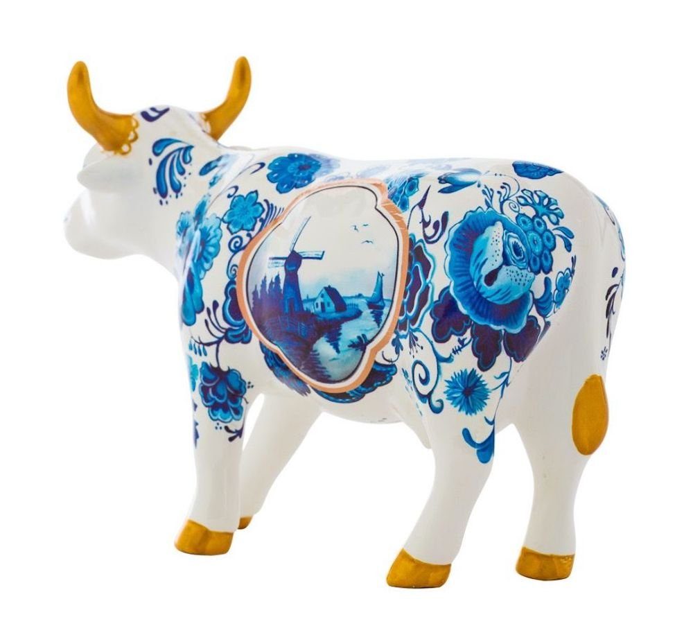 - CowParade Cow Blue Cowparade Tierfigur Medium Kuh Bone China