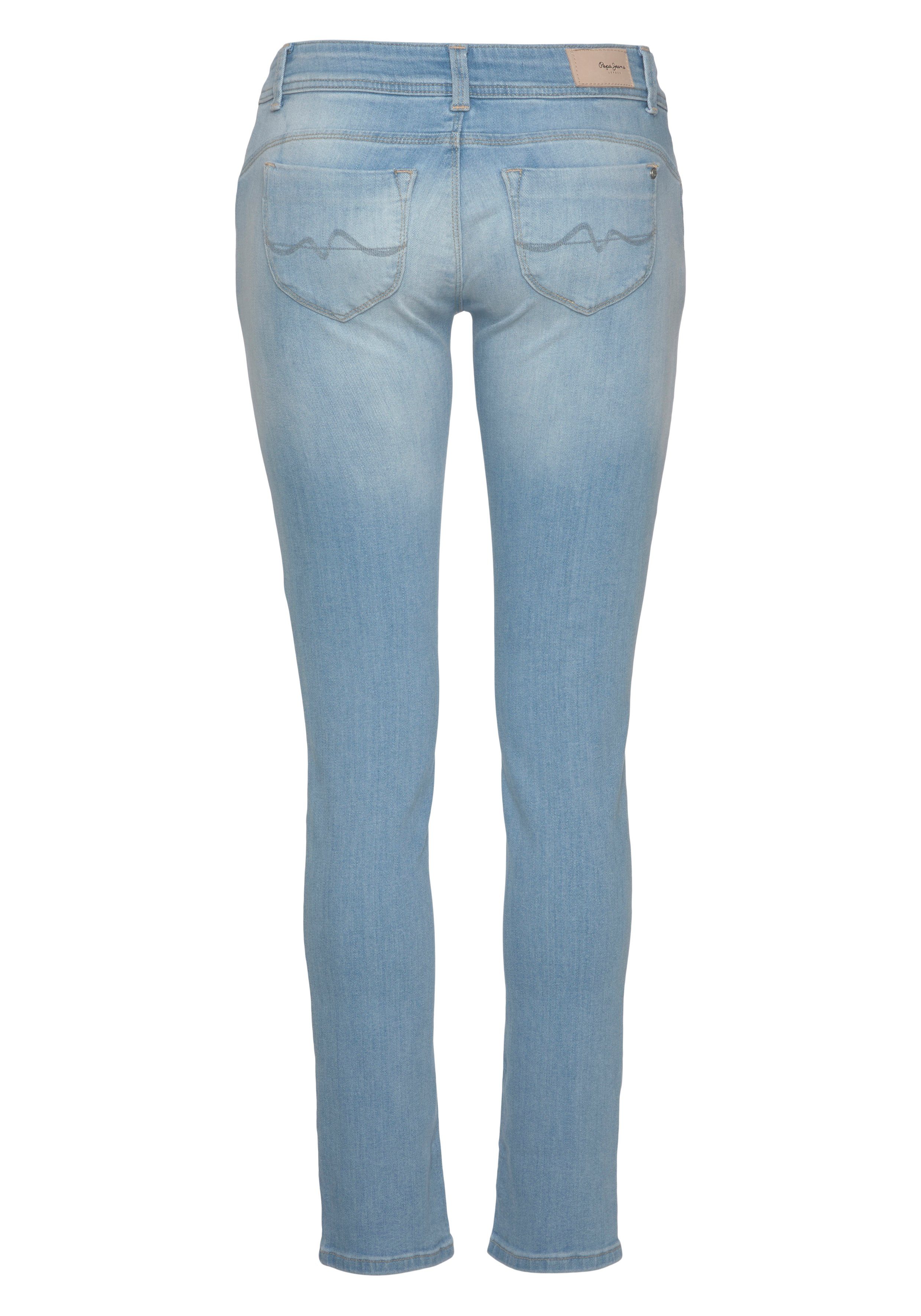 Pepe Джинси Slim-fit-Jeans NEW BROOKE mit 1-Knopf Bund und Reißverschlusstasche
