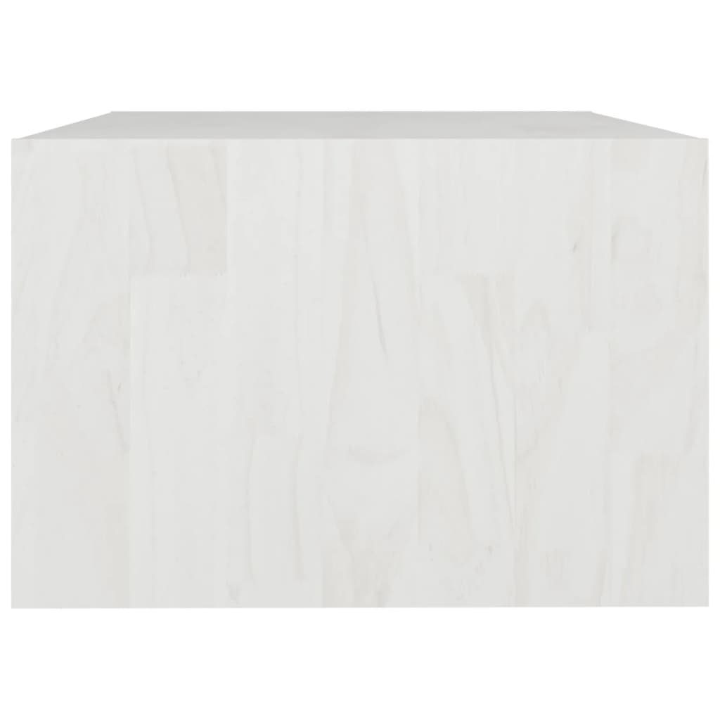 Couchtisch vidaXL Weiß Couchtisch | Kiefer Massivholz Weiß 75x50x33,5 (1-St) cm Weiß