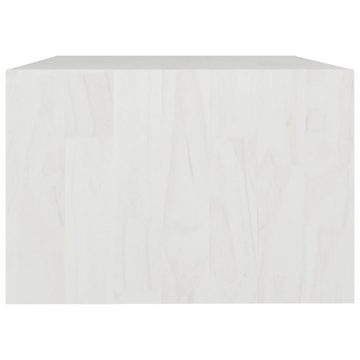 vidaXL Couchtisch Couchtisch Weiß 75x50x33,5 cm Massivholz Kiefer (1-St)