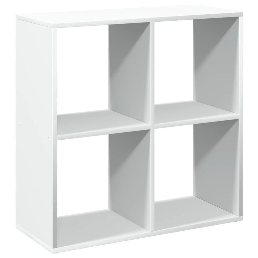 vidaXL Bücherregal Raumteiler Bücherregal Weiß 69,5 x 29 x 69,5 cm Holzwerkstoff, 1-tlg.