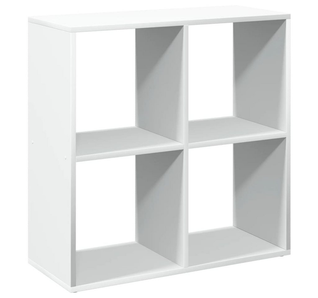 vidaXL Bücherregal Raumteiler Bücherregal Weiß 69,5 x 29 x 69,5 cm Holzwerkstoff, 1-tlg.