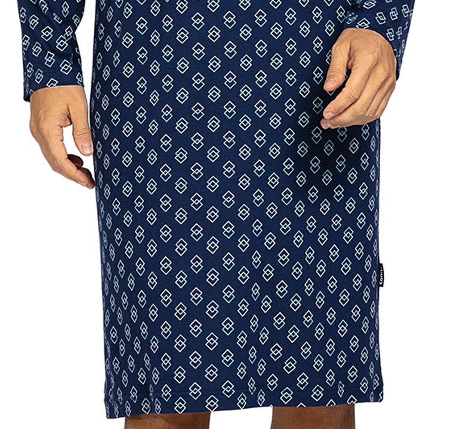 Comte Nachthemd Gentle Frost (Packung, 1-tlg., 1-teilig) Herren Schlafanzug Schlafshirt Langarm Baumwolle-Modal große Größen