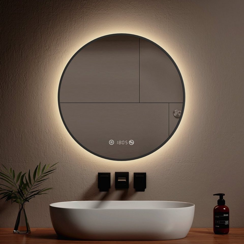 EMKE Badspiegel EMKE LED Badspiegel Rund Spiegel mit Beleuchtung