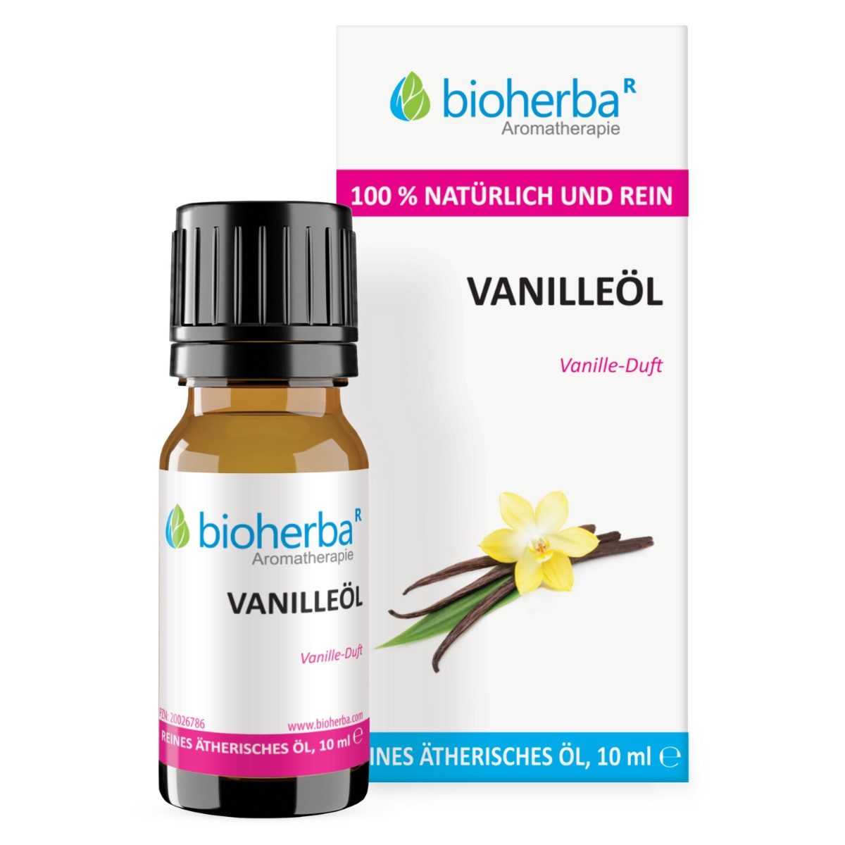 BIOHERBA R Pflege-Set Bioherba Vanilleöl 100 % reiner CO₂-Extrakt aus Vanille 10 ml
