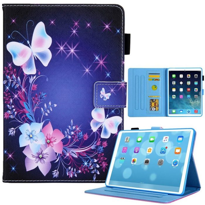 Wigento Tablet-Hülle Für Apple iPad 10.9 2022 10. Generation Kunstleder Tablet Cover Tasche Motiv 5 Hülle Case Etuis