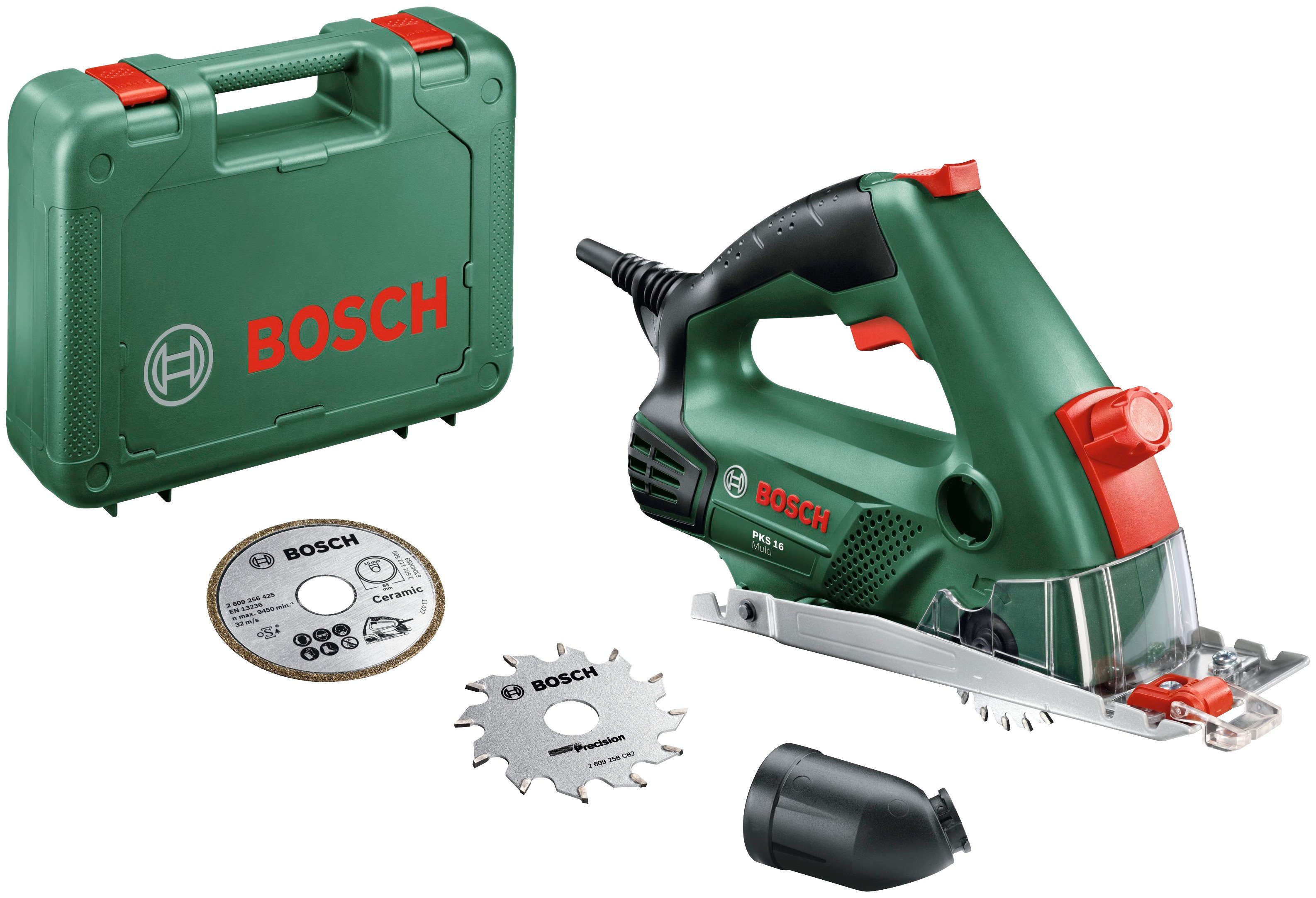 Bosch Home Sägeblätter Set, & Handkreissäge Garden Inkl. Kunststoffkoffer Multi, PKS und 16