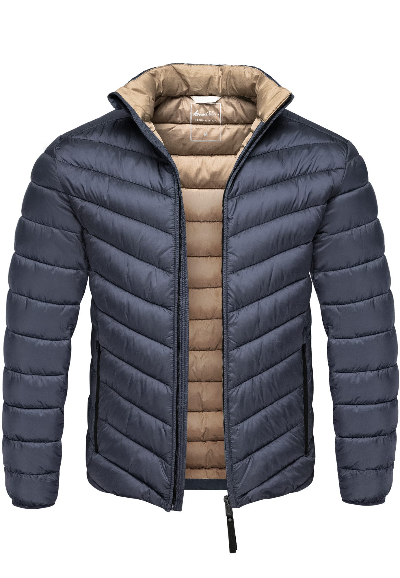 Amaci&Sons Steppjacke CHANDLER Steppjacke Herren gefütterte Outdoor Basic Übergangsjacke