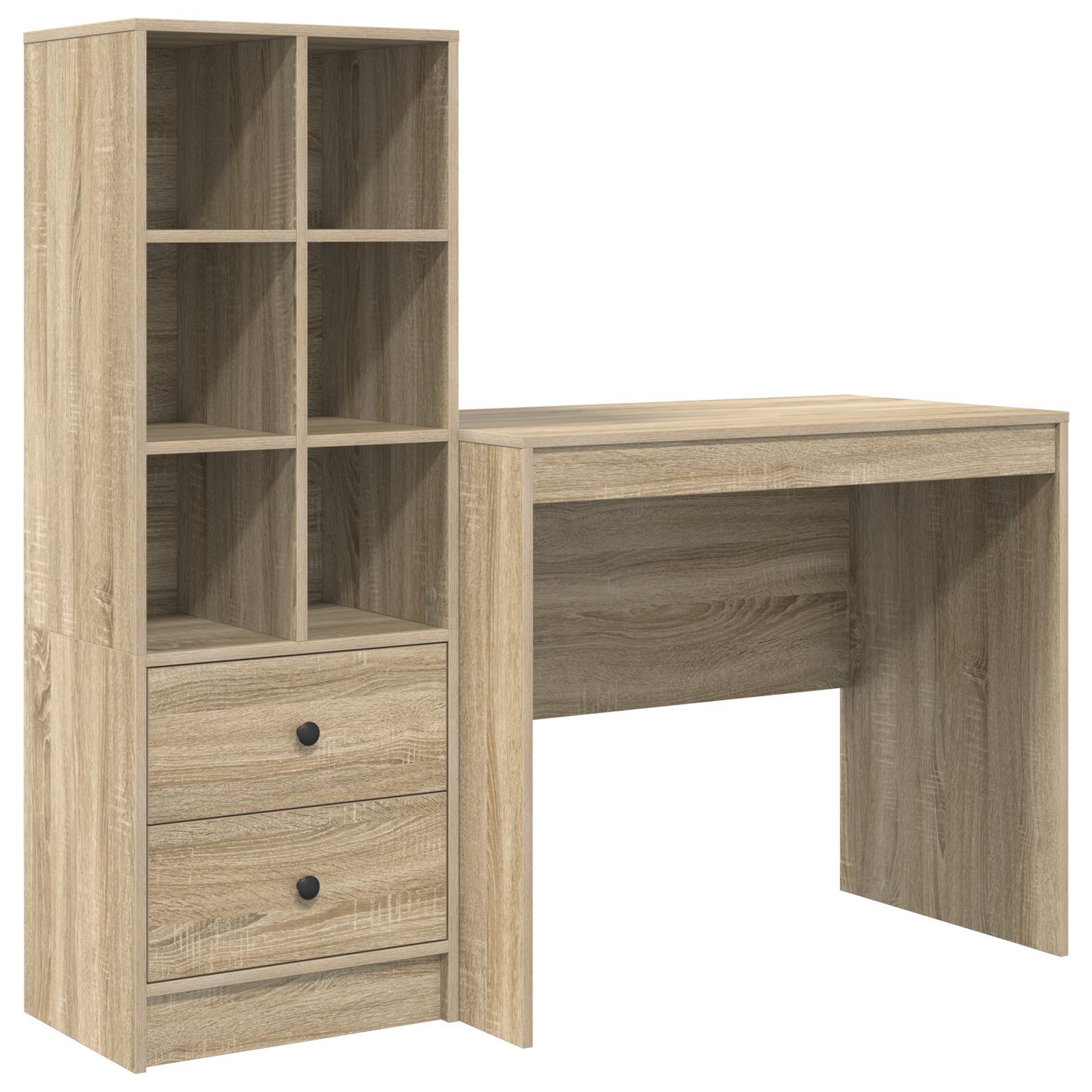vidaXL Sideboard Schreibtisch mit Stauraum Sonoma-Eiche günstig online kaufen