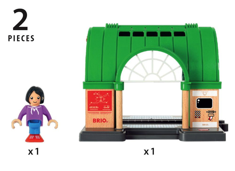 BRIO® Spielzeugeisenbahn-Gebäude World Gebäude Neuer Hauptbahnhof mit Ticke günstig online kaufen