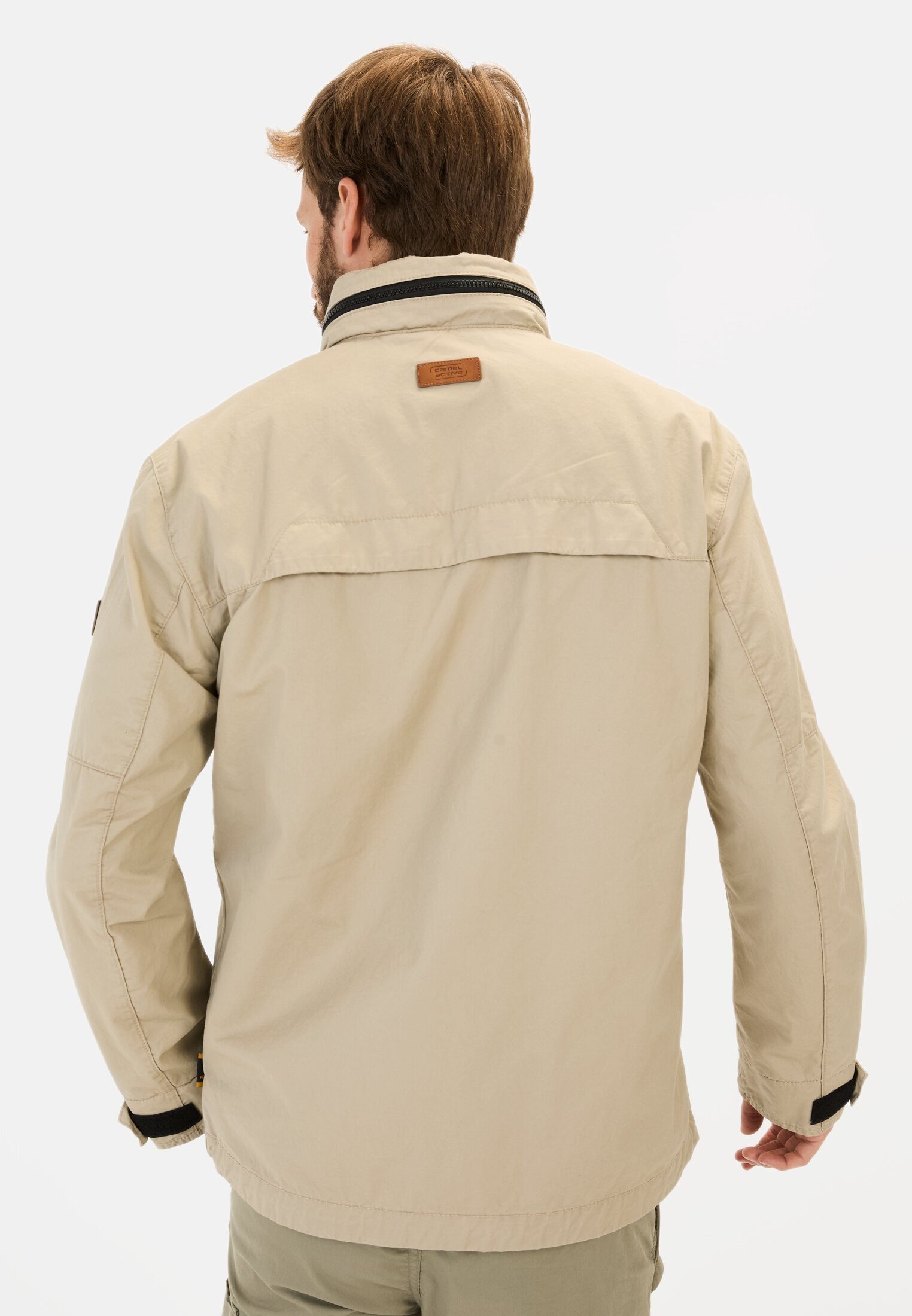 camel active Blouson im Fieldjacket-Stil Langarm Abnehmbare Kapuze Markenlo günstig online kaufen