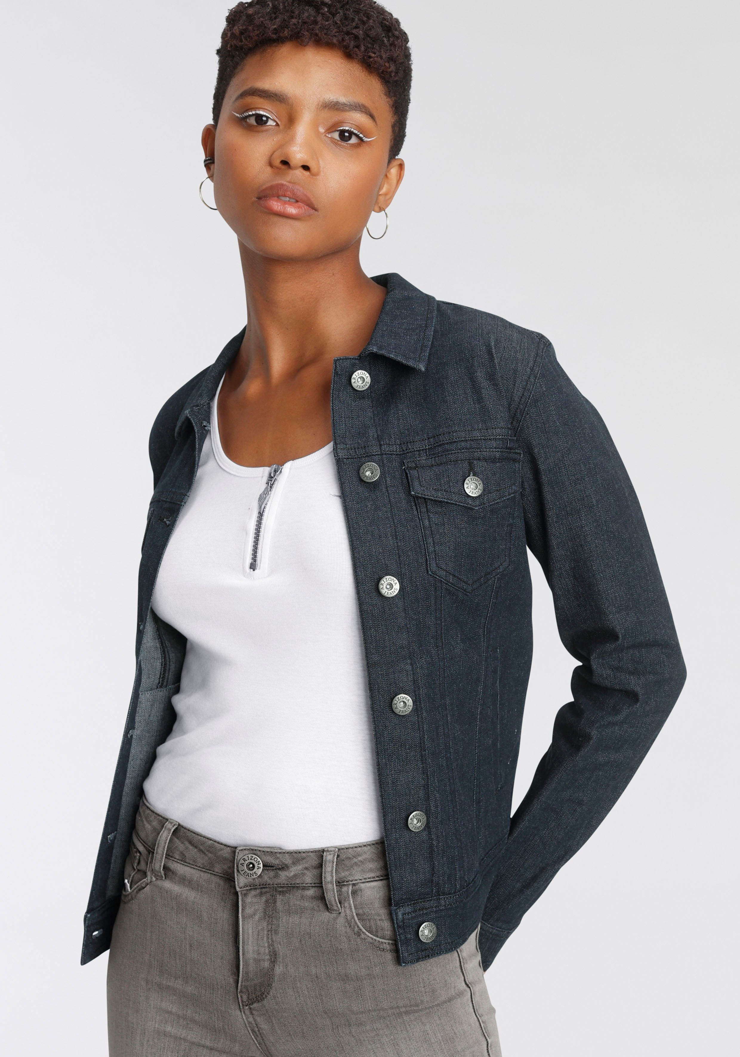 Form in rinsed klassischer mit Jeansjacke Arizona Elastan-Anteil