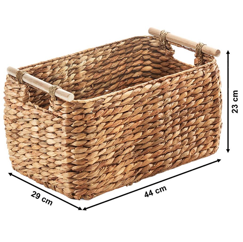 Kobolo Aufbewahrungskorb Regalkörbe Korb aus Wasserhyazinthe - 2er Set (2er Set, 2er Set)