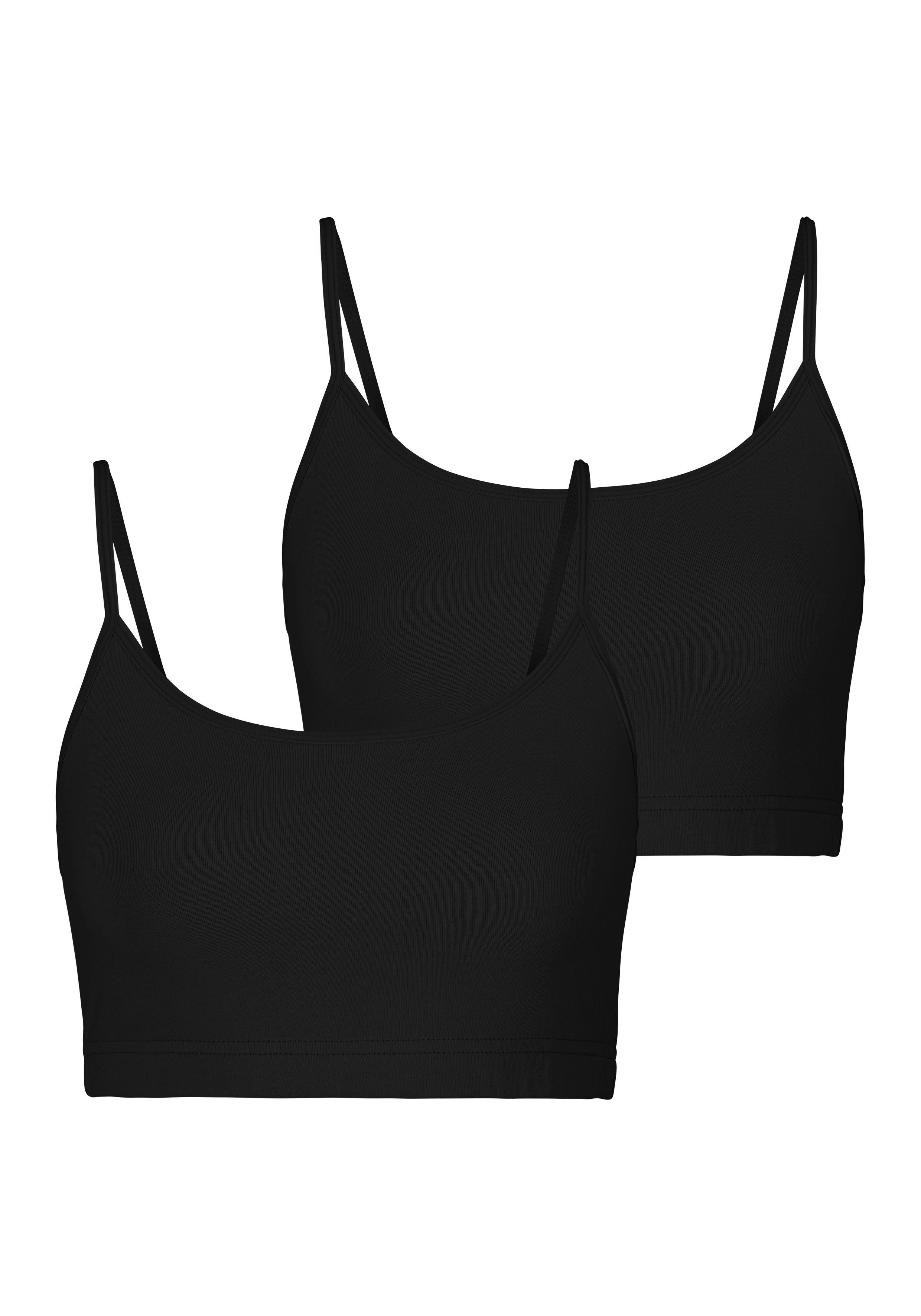 Baumwolle 2-tlg., 2 (Packung, aus Stück) Bustier elastischer LASCANA schwarz