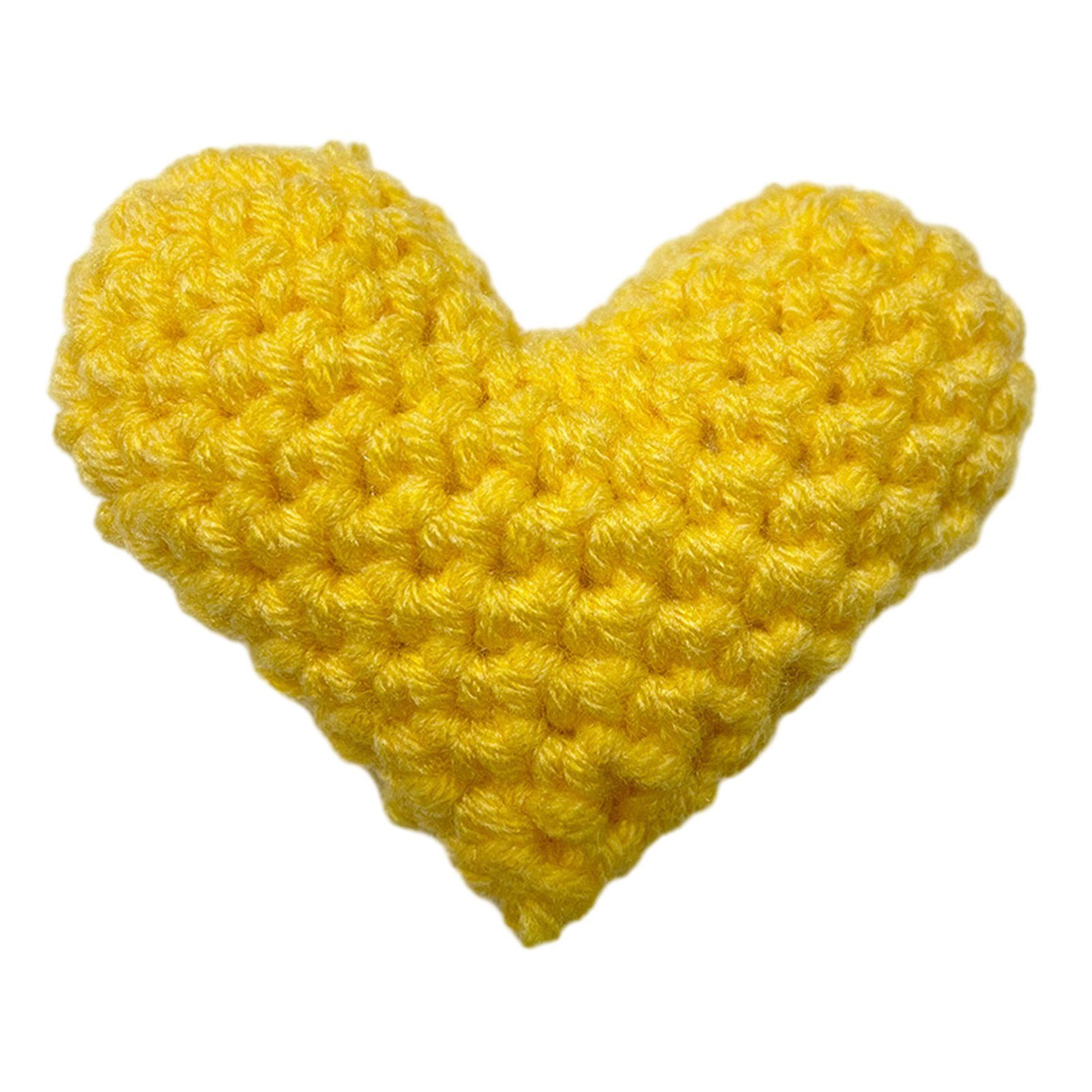 Blusmart Brosche Fertige Gewebte Herzen Aus Wolle, Personalisiertes, Schönes yellow