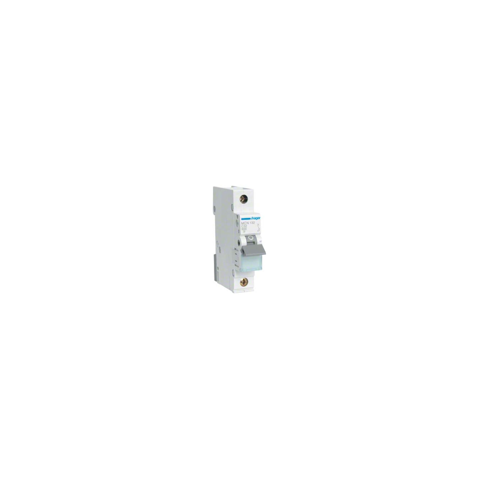 Hager Sicherungsmutter Hager Leitungsschutzschalter 1pol. C-32A, 6kA MCN132