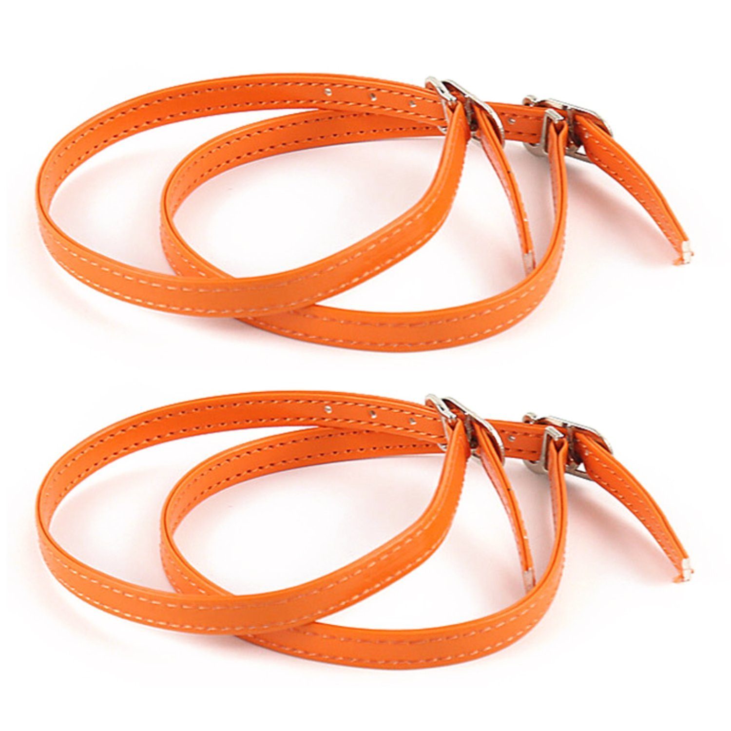 Daisred Schnürsenkel 2 Paar Damen Bootsschuhriemen Shoe Laces with Buckle Orange