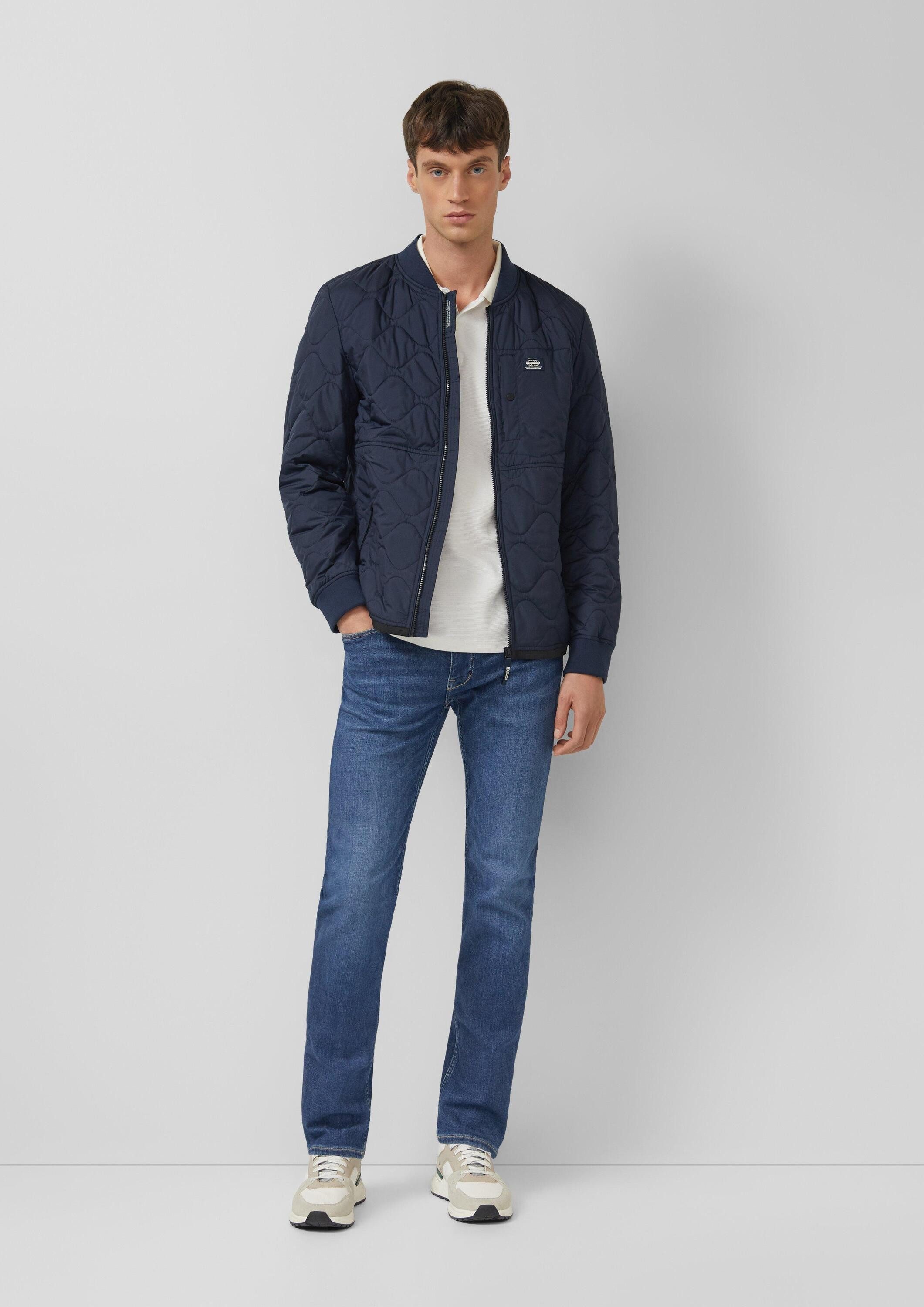 s.Oliver Kurzarmshirt Polo-Shirt Strukturiertes Poloshirt aus Baumwolle in Two-Tone-Optik