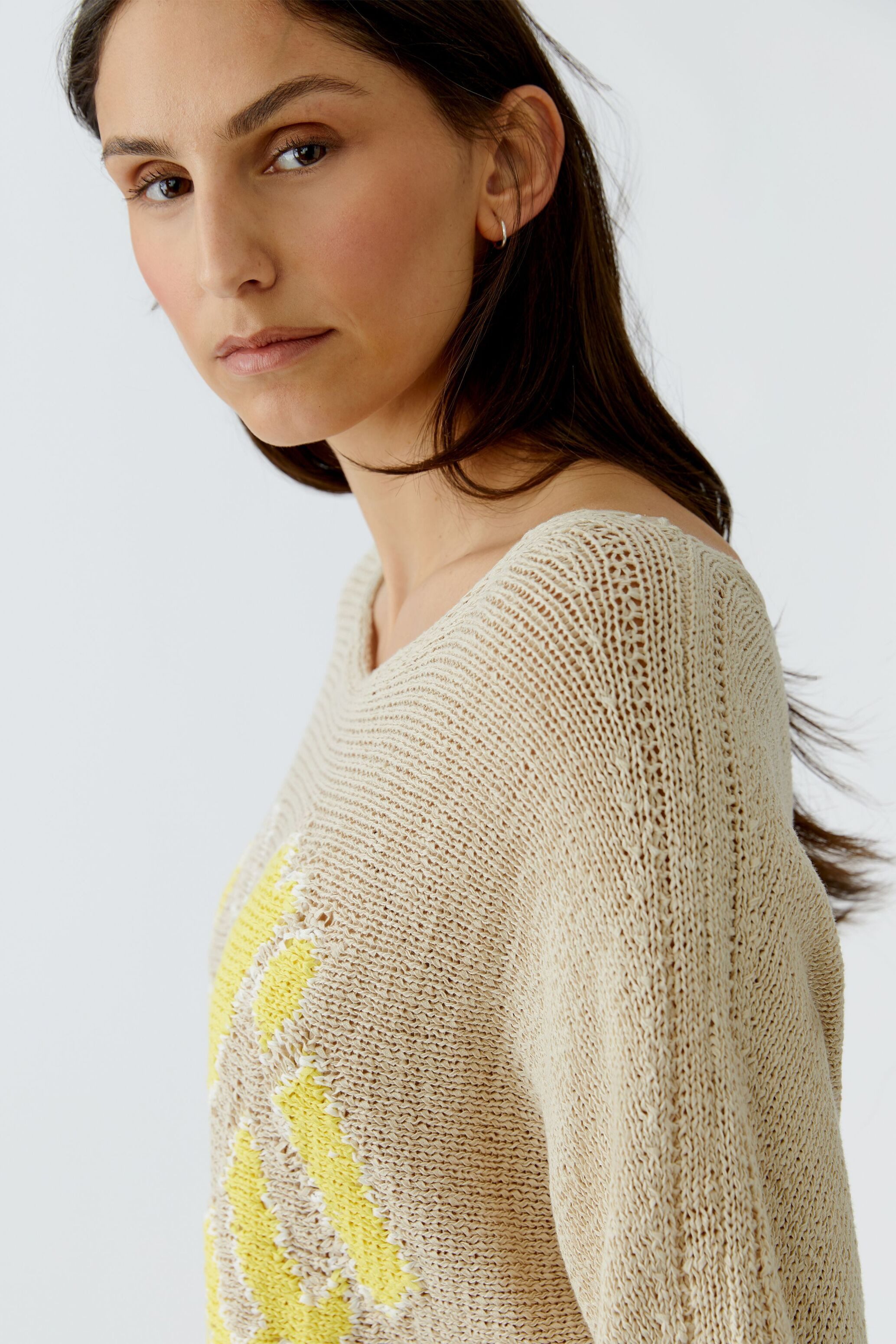 Oui Rundhalspullover