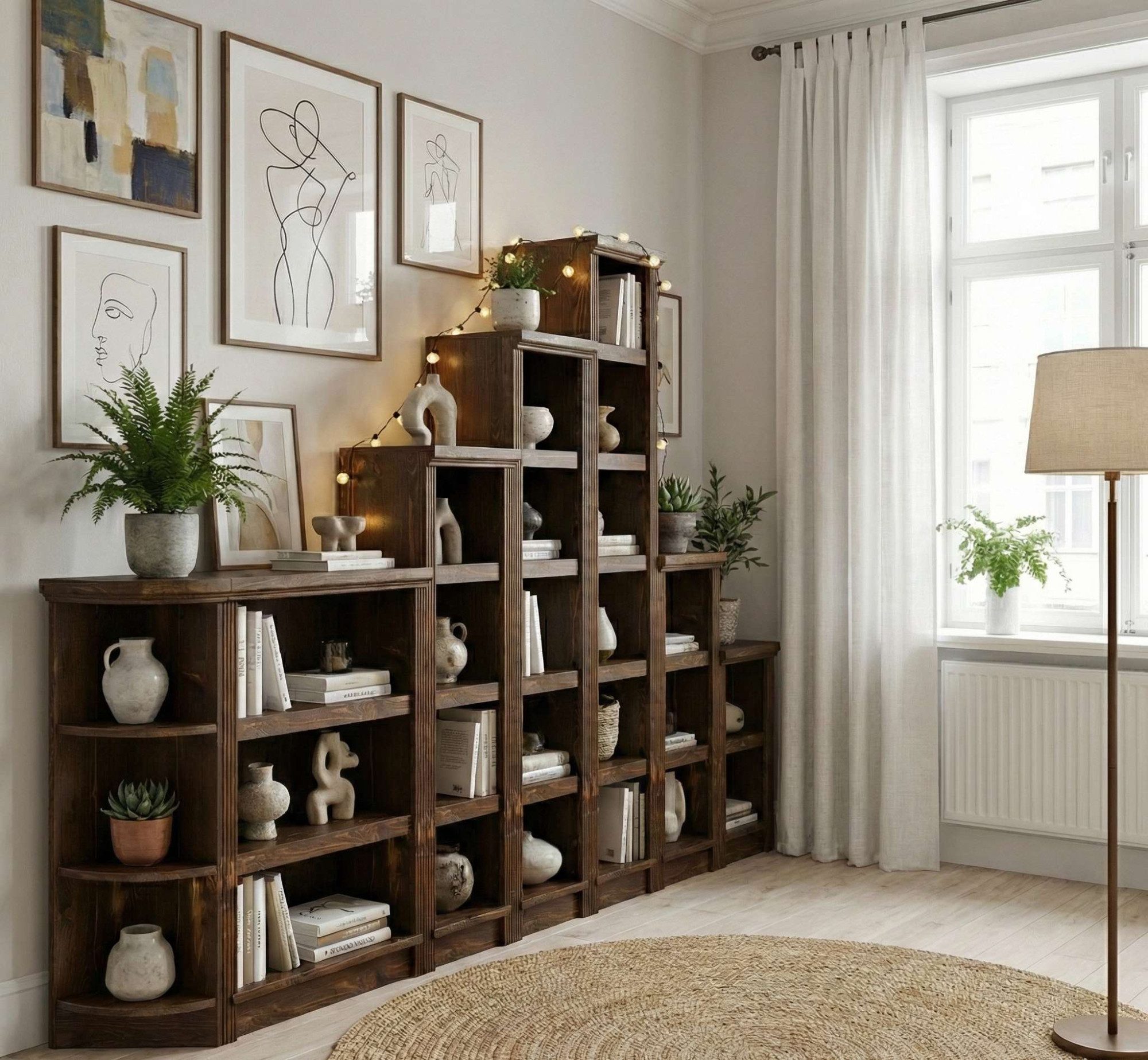 OTTO home Standregal Riga Bücherregal Regal Breite/Tiefe 40/29 cm, aus massiver Kiefer, FSC®-zertifiziert – Bild 4 von 5