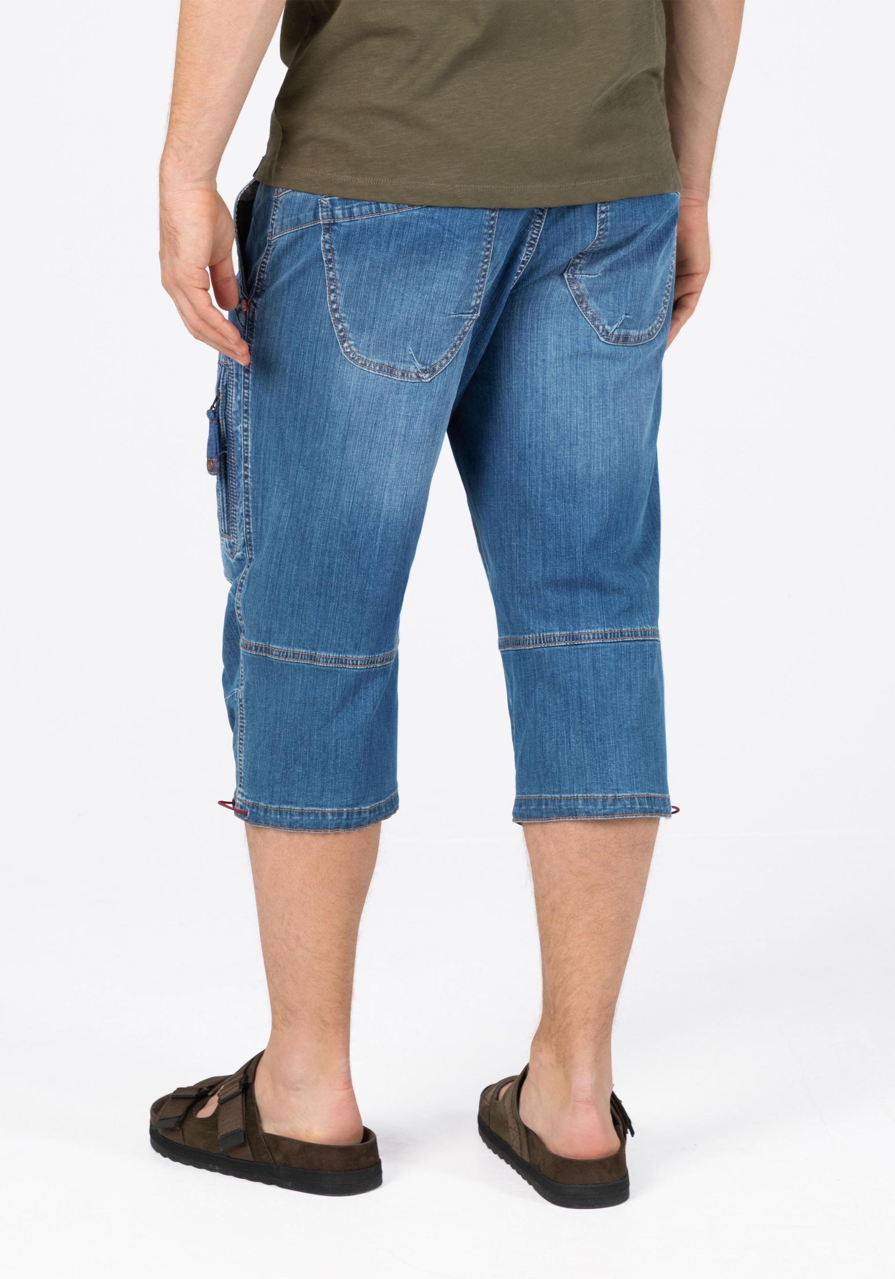 TIMEZONE Jeansshorts Jeans mit geradem Bein und Kontrast Nähten Regular ConnorTZ 3/4