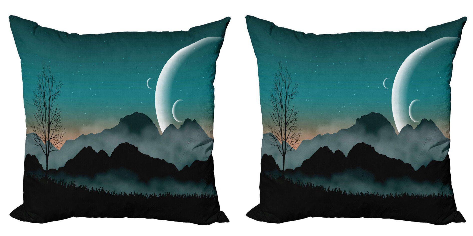 【ausverkauft】 Kissenbezüge Modern Accent Berg Abakuhaus (2 auf Digitaldruck, Doppelseitiger Nachthimmel Platz Stück)