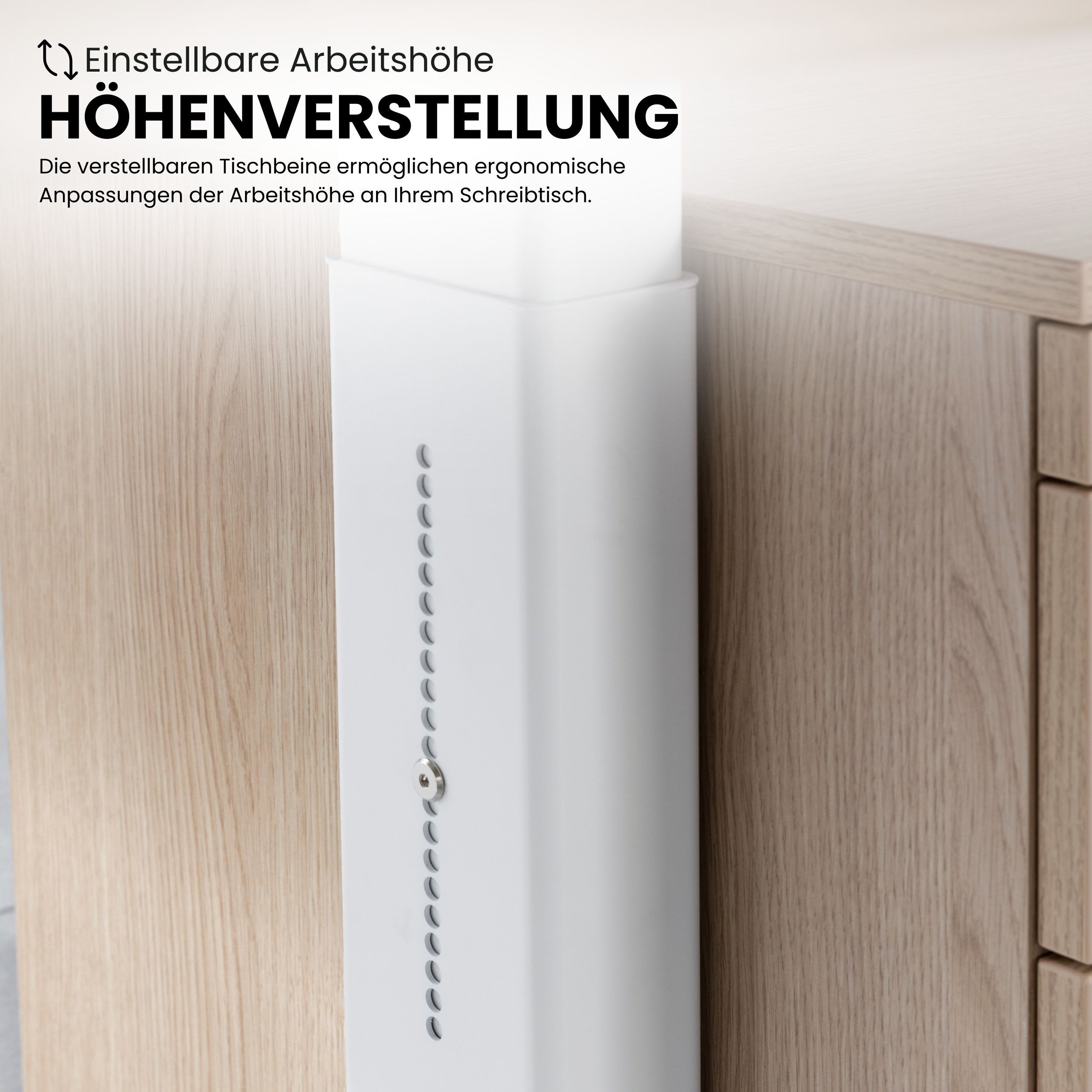 bümö Schreibtisch XB-Serie, Rechteck: 200 x 80 cm - Dekor: Graphit - Gestell: Weiß/Alu poliert