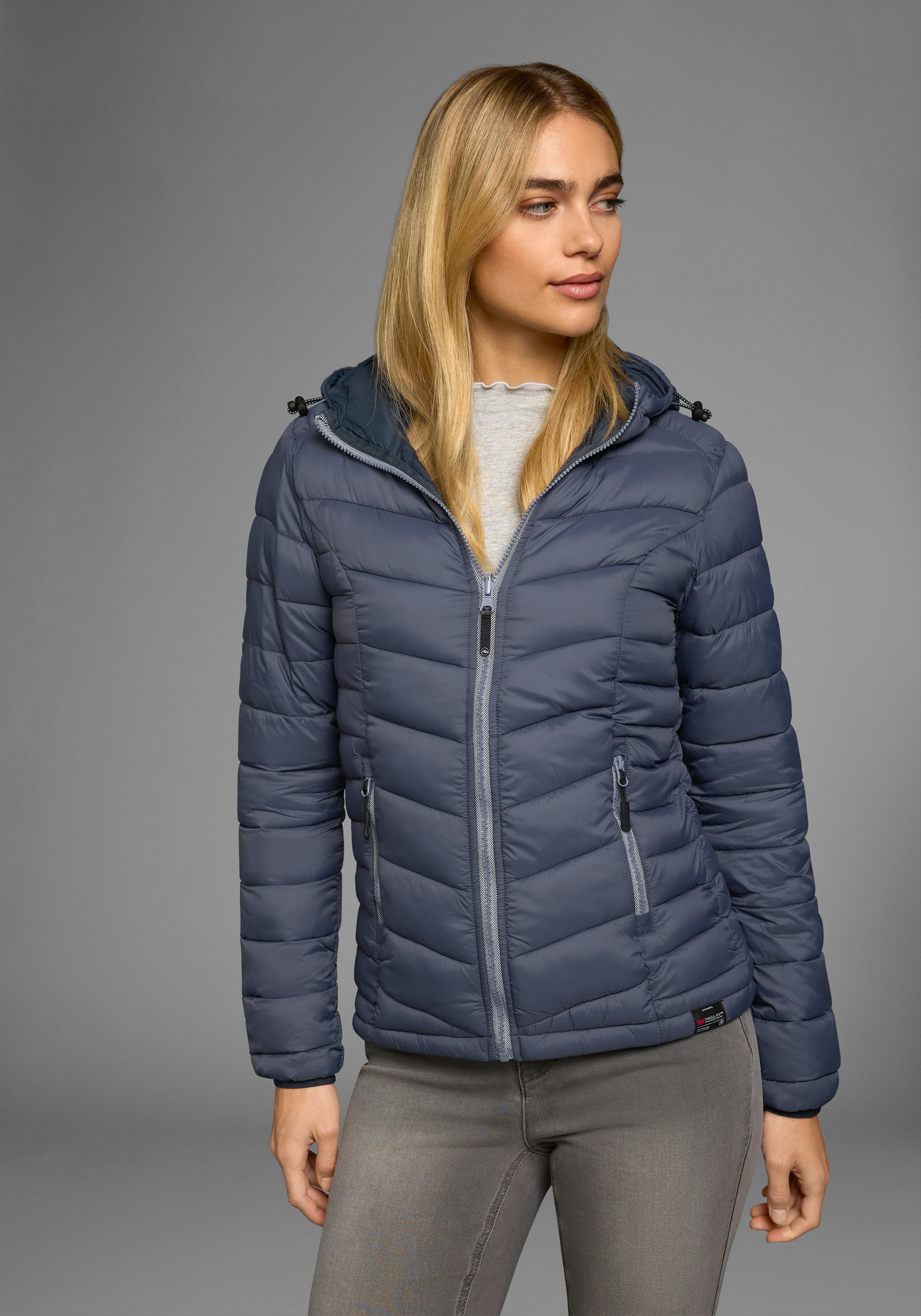 Polarino Steppjacke Übergangsjacke für kühle Tage, aus leichtem Webmaterial