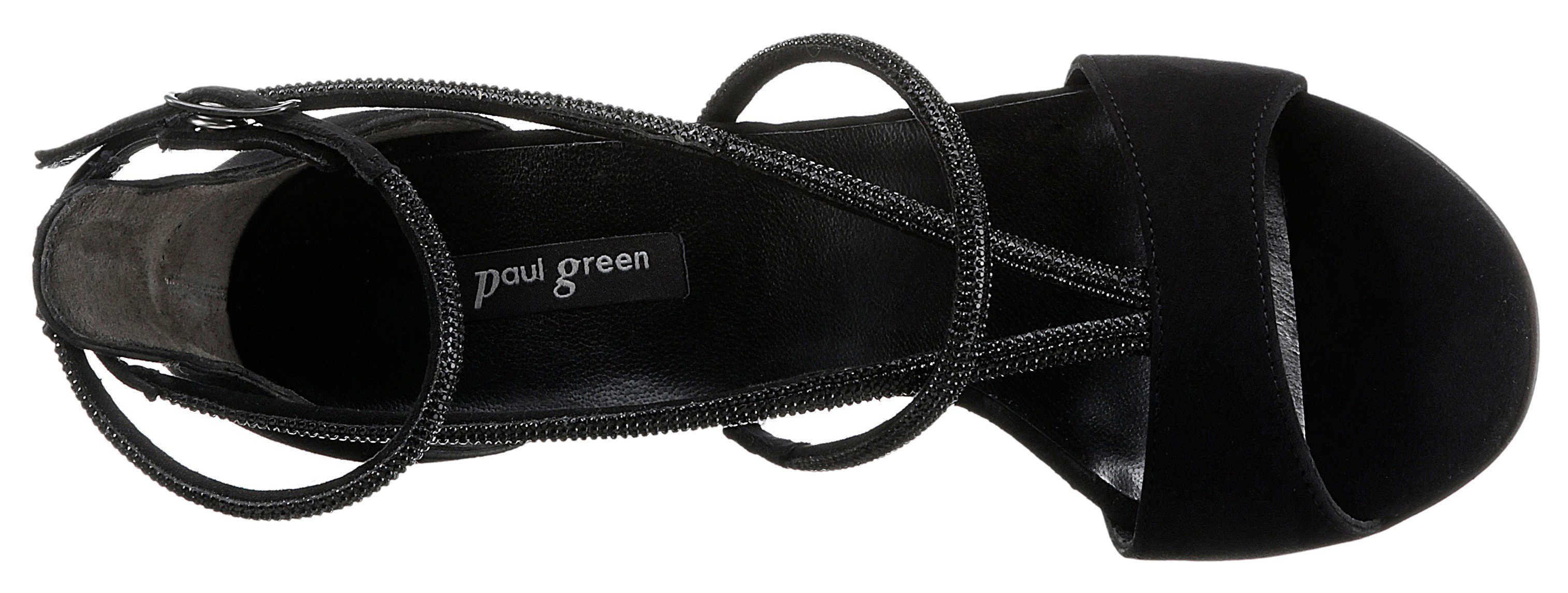 Paul eleganter schwarz Green Sandalette in Optik